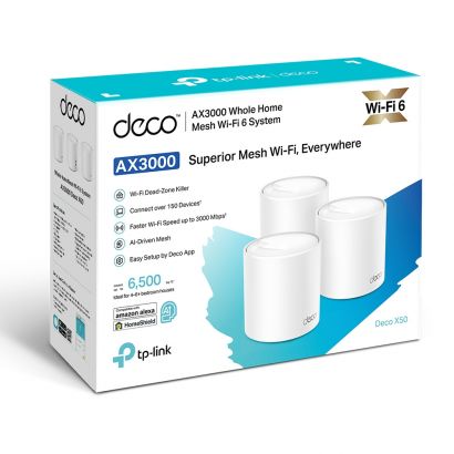 Mesh WiFi 6 System AX3000 Whole Home (3 PACK) Deco X50(3-pack) TP-Link