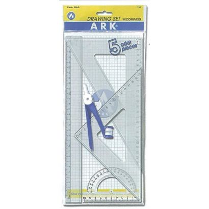 Σετ Χάρακες 4 τεμ. με διαβήτη & μολύβι Ark 29012