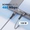USB CABLE Type-C male to USB Type-C male (USB 2.0) PD3.0 100W 5A 2m (PD & DATA) USB-CC-00003 EFB